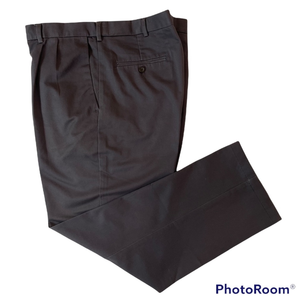 Haggar Dark Gray Twill Pleat Front Dress Pants 40 x 31